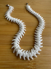 Load image into Gallery viewer, White glass bead necklace