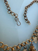 Load image into Gallery viewer, 1940’s brass statement boho necklace