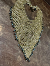 Load image into Gallery viewer, Gold chainmaille bib necklace