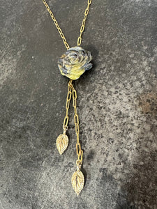 Carved flower faux-lo