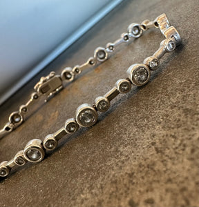 Stunning tennis sterling bracelet