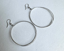 Load image into Gallery viewer, Large double sterling hoop