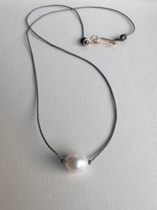 Pearl Solitaire on silk