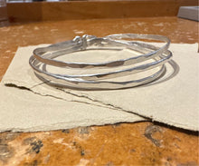 Load image into Gallery viewer, Triple wrap sterling cuff