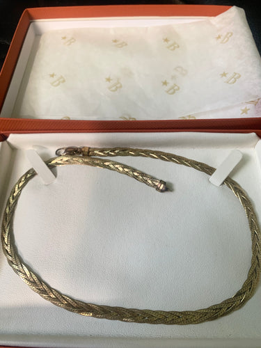 Braided gold necklace