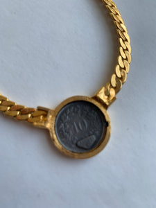 Vintage Carolee Faux Ancient Roman Coin Necklace