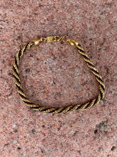 Load image into Gallery viewer, Trifari gold and black twisted bracelet