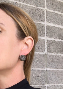 Stone cluster earrings