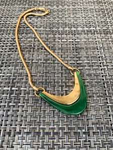 Modernist green necklace