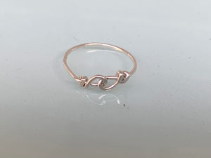 Sterling love knot ring