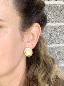 Monet mother of pearl post earrings