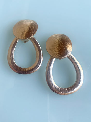 Satin finish goldtone door- knocker clip ons