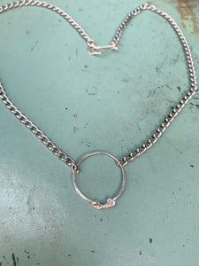 Silver or gold ring necklace