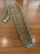 Load image into Gallery viewer, Long vintage gold triple chain