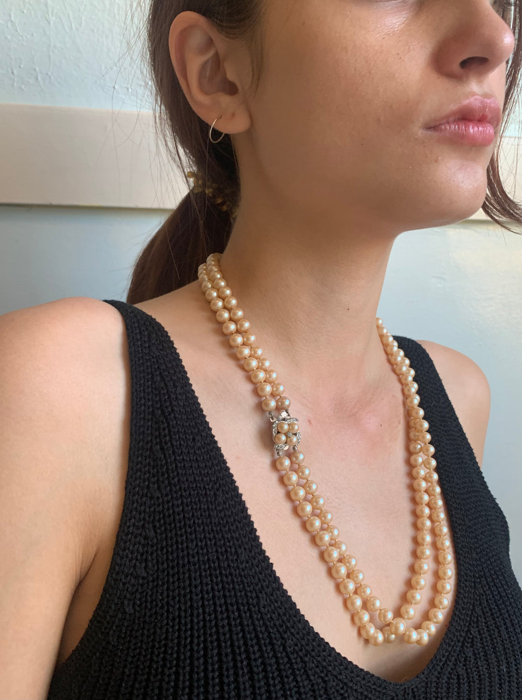 Stunning 2 strand cream pearls