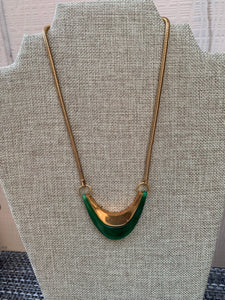 Modernist green necklace