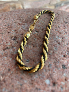 Trifari gold and black twisted bracelet