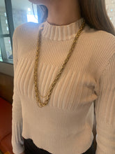 Load image into Gallery viewer, Long vintage gold triple chain