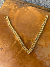 Load image into Gallery viewer, Brass V statement necklace