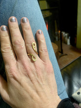 Load image into Gallery viewer, Brass cancer sign ring