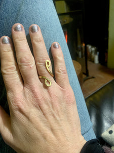 Brass cancer sign ring