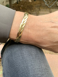 Braided gold bracelet