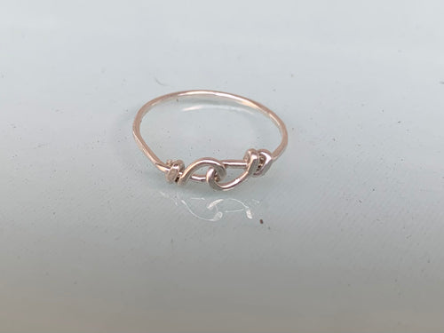 Sterling love knot ring
