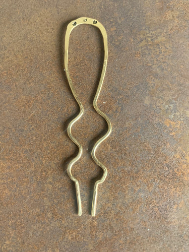 Brass hair pin