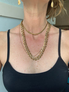 Double Link long chain necklace