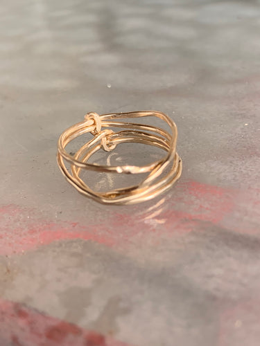 Gold wraparound ring