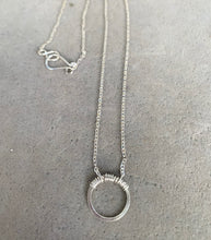 Load image into Gallery viewer, circle necklace in gold or sterling