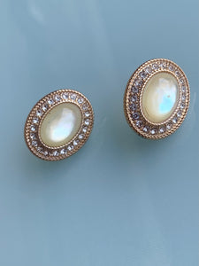 Monet mother of pearl post earrings