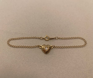 Heart with crystal  bracelet